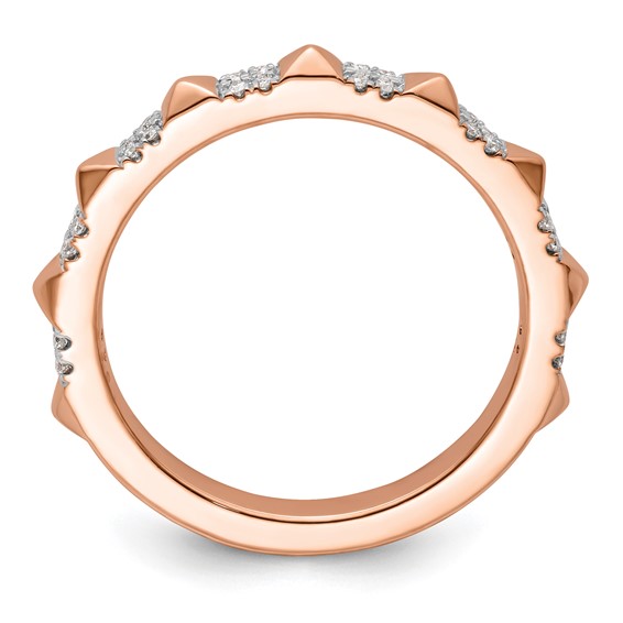 14k Rose Gold Stackable Expressions Diamond Ring