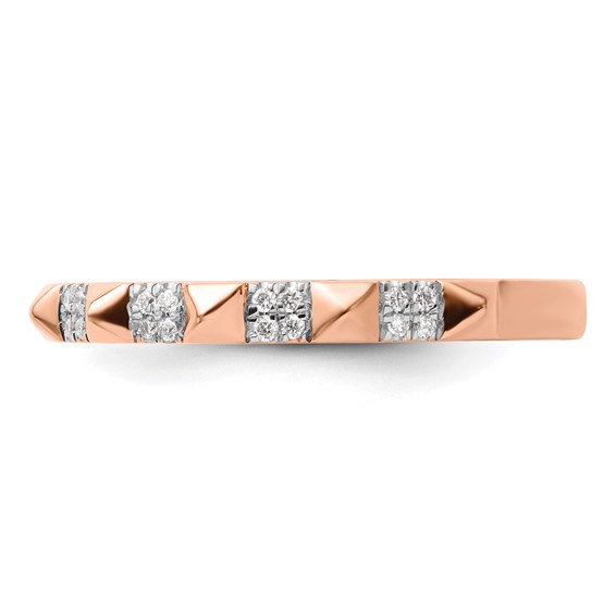14k Rose Gold Stackable Expressions Diamond Ring