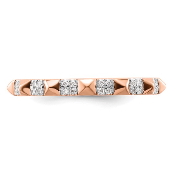 14k Rose Gold Stackable Expressions Diamond Ring
