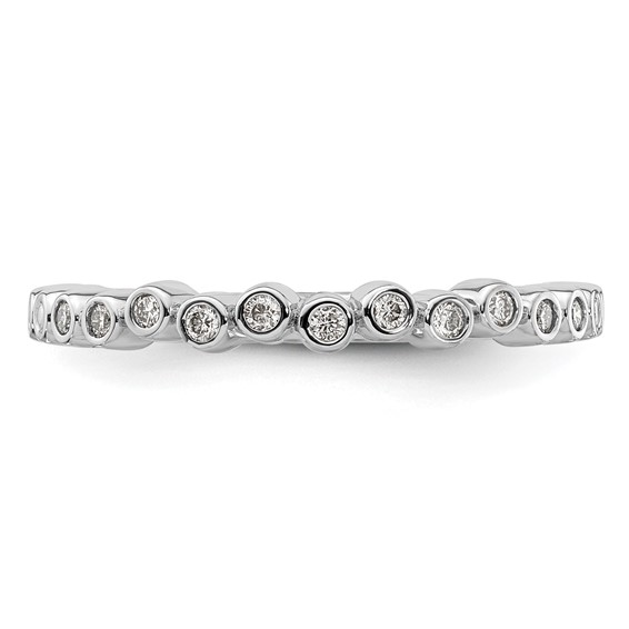 14k White Gold Stackable Expressions Diamond Ring