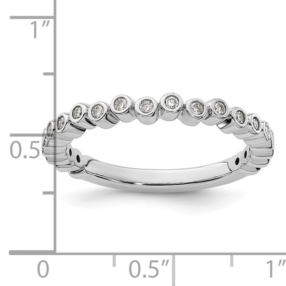 14k White Gold Stackable Expressions Diamond Ring