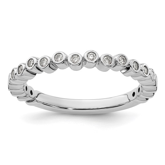 14k White Gold Stackable Expressions Diamond Ring