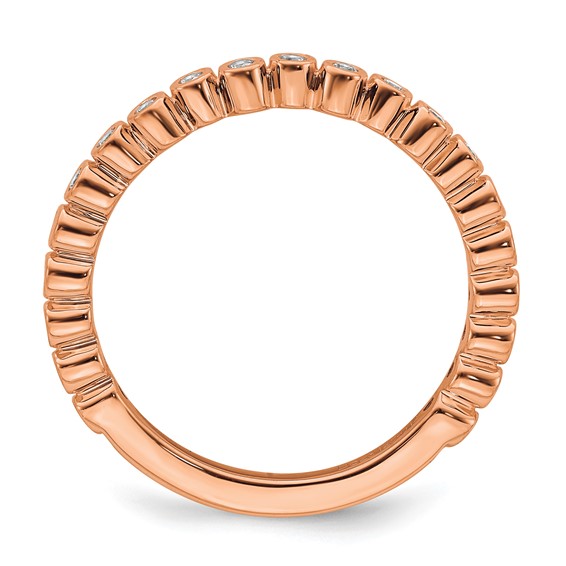 14k Rose Gold Stackable Expressions Diamond Ring