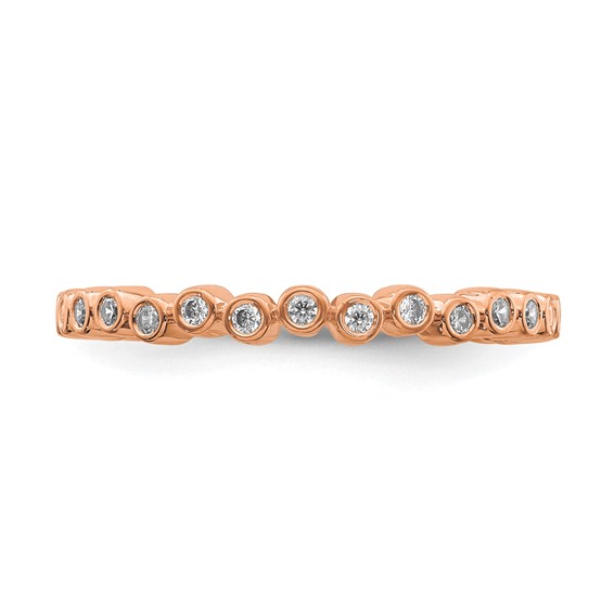 14k Rose Gold Stackable Expressions Diamond Ring