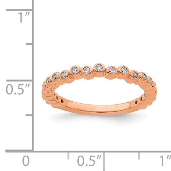 14k Rose Gold Stackable Expressions Diamond Ring