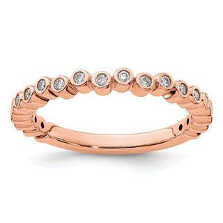 14k Rose Gold Stackable Expressions Diamond Ring