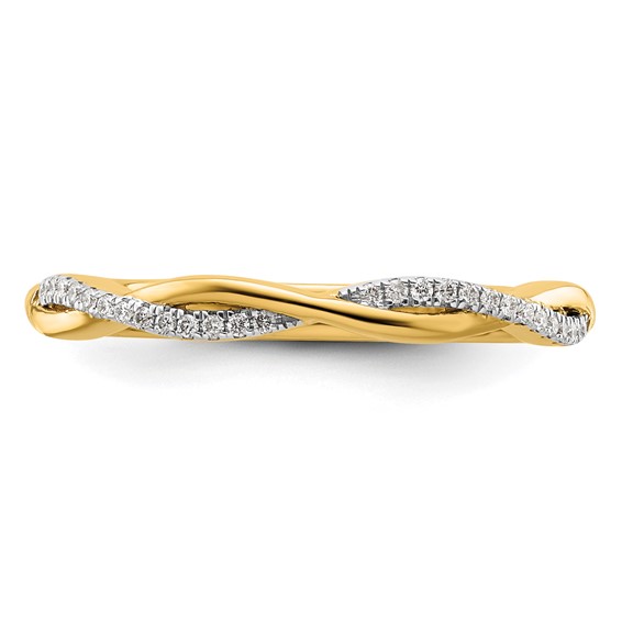 14k Stackable Expressions Diamond Twist Ring