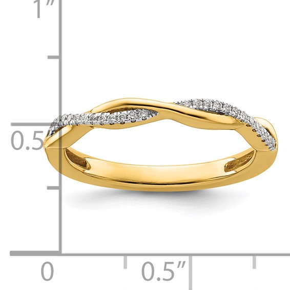 14k Stackable Expressions Diamond Twist Ring