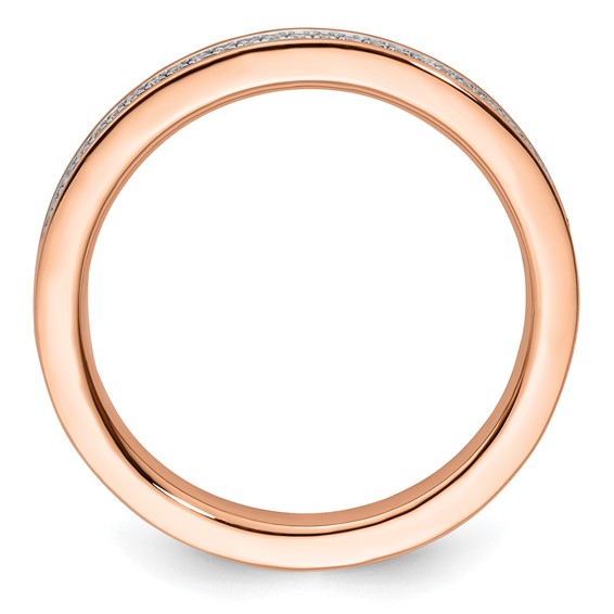 14k Rose Gold Stackable Expressions Diamond Ring