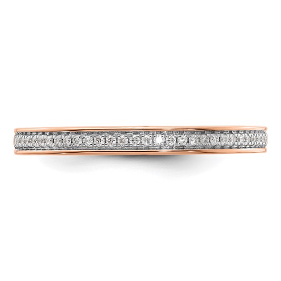 14k Rose Gold Stackable Expressions Diamond Ring