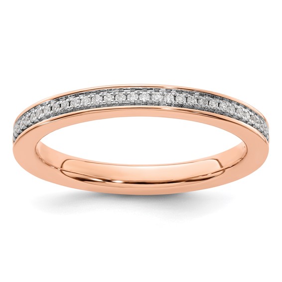 14k Rose Gold Stackable Expressions Diamond Ring