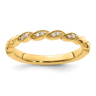 14k Stackable Expressions Diamond Twist Ring