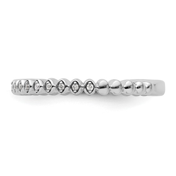 14k White Gold Stackable Expressions Diamond Ring