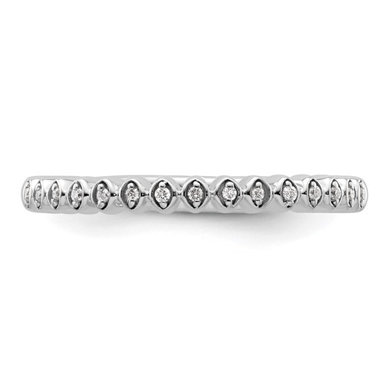 14k White Gold Stackable Expressions Diamond Ring