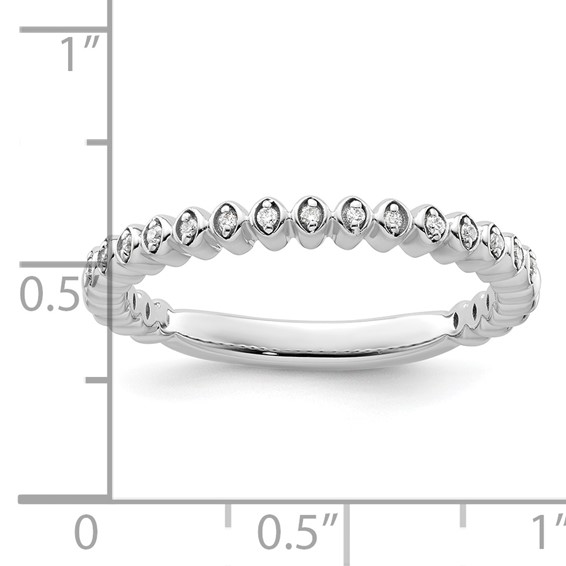 14k White Gold Stackable Expressions Diamond Ring