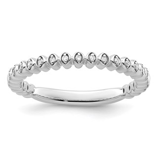 14k White Gold Stackable Expressions Diamond Ring