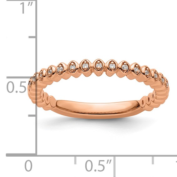 14k Rose Gold Stackable Expressions Diamond Ring