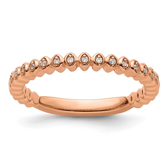 14k Rose Gold Stackable Expressions Diamond Ring