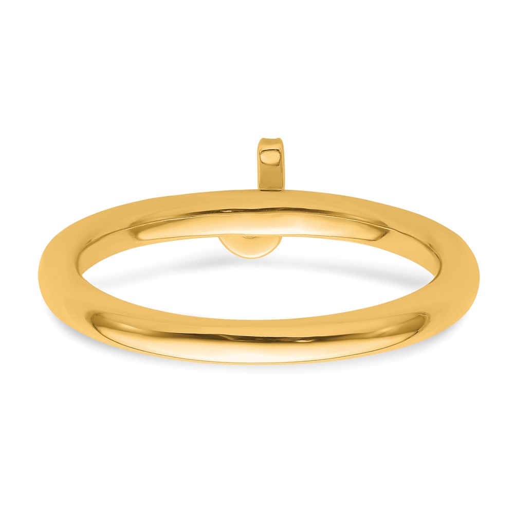 14K Stackable Diamond Initial J Ring (SK2112JY-7)