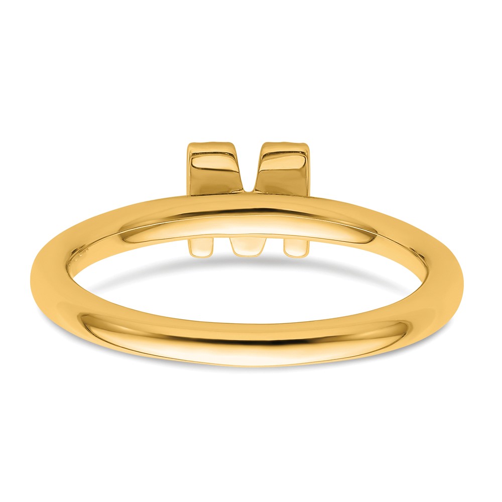 14K Stackable Diamond Initial M Ring (SK2112MY-7)