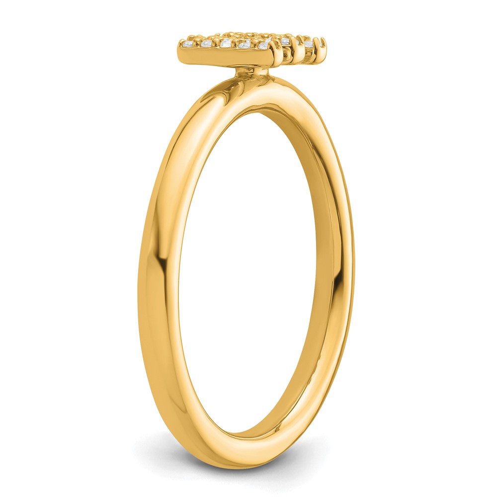 14K Stackable Diamond Initial M Ring (SK2112MY-7)