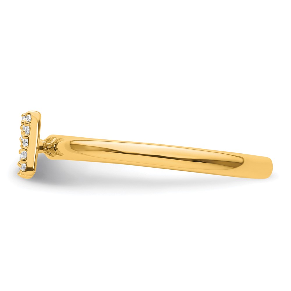 14K Stackable Diamond Initial N Ring (SK2112NY-7)