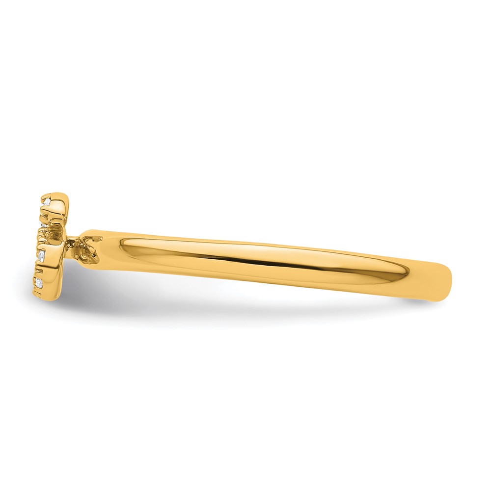 14K Stackable Diamond Initial S Ring (SK2112SY-7)