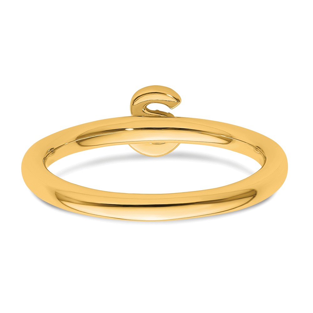 14K Stackable Diamond Initial S Ring (SK2112SY-7)