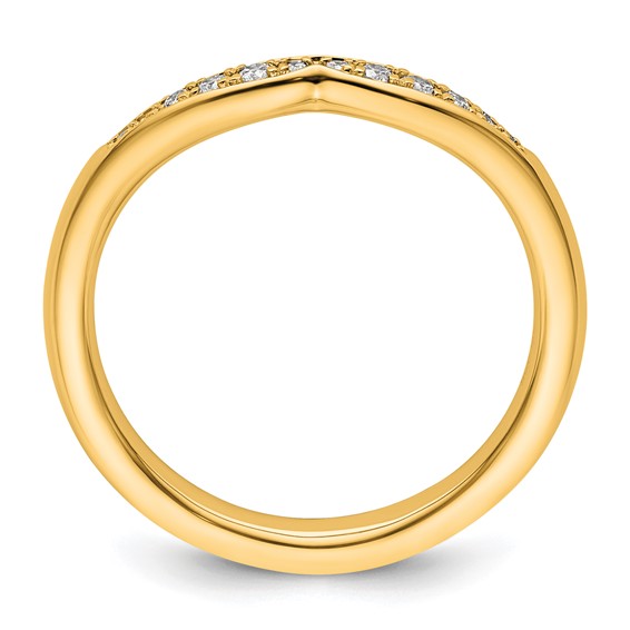 14k Stackable Expressions Diamond Curved Ring