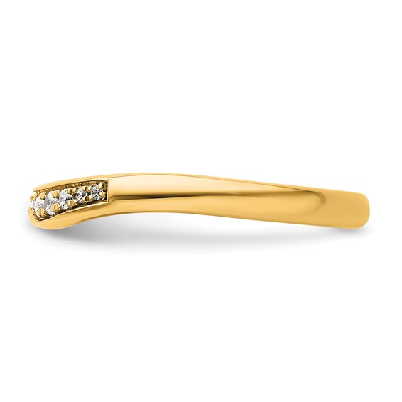 14k Stackable Expressions Diamond Curved Ring