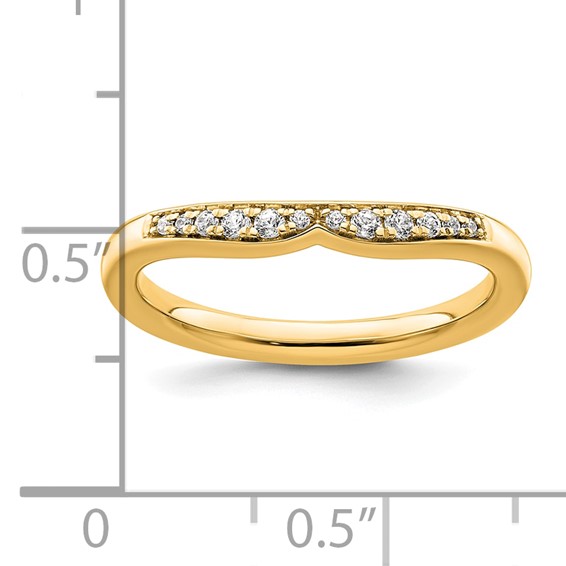 14k Stackable Expressions Diamond Curved Ring