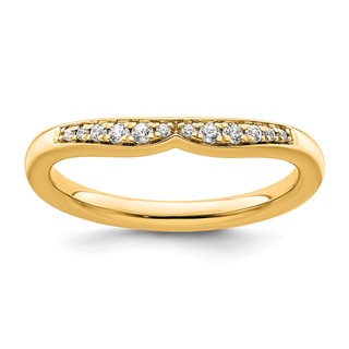 14k Stackable Expressions Diamond Curved Ring
