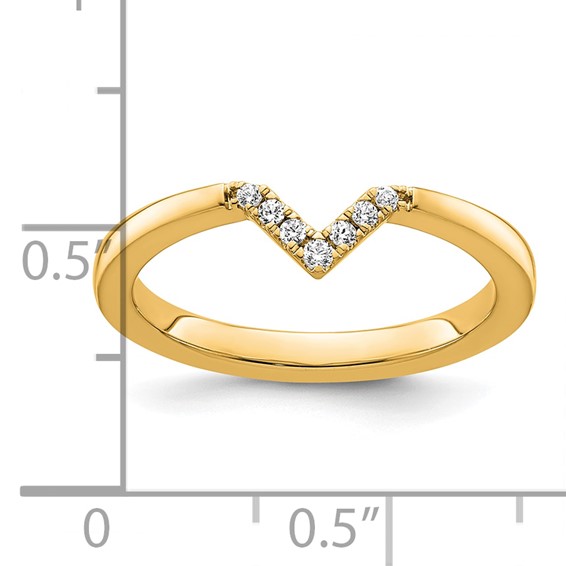 14k Stackable Expressions Diamond V-Shape Ring