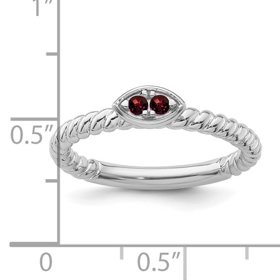 14kw Gold Stackable Expressions Gemstone Twisted Rings