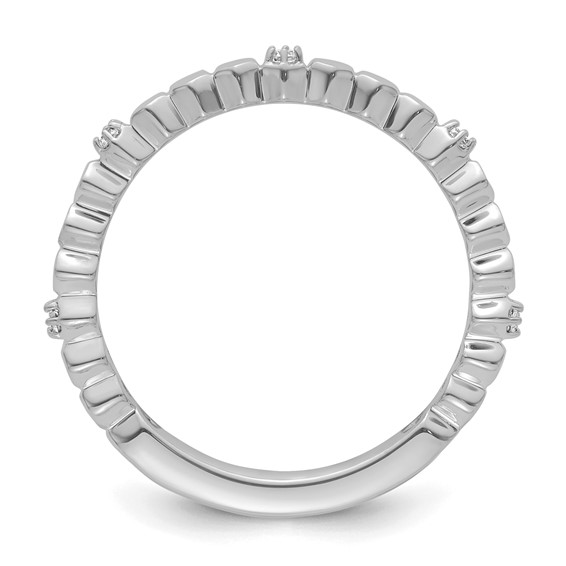 14k White Gold Stackable Expressions Diamond Ring