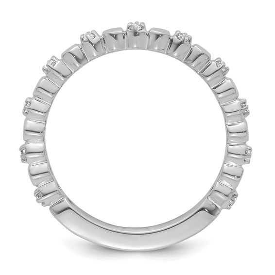 14k White Gold Stackable Expressions Diamond Ring