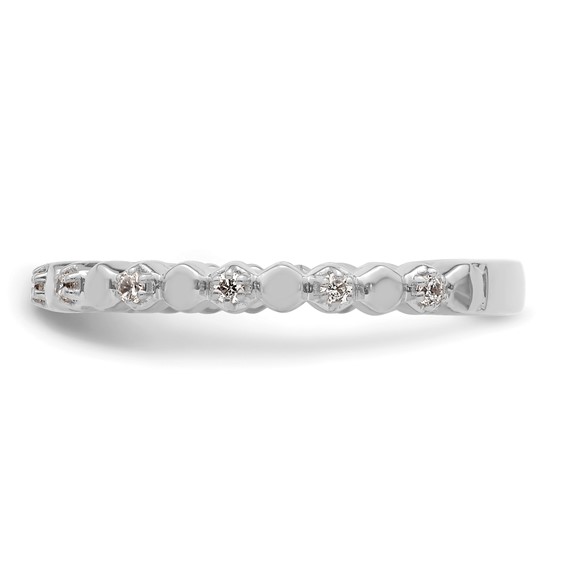 14k White Gold Stackable Expressions Diamond Ring