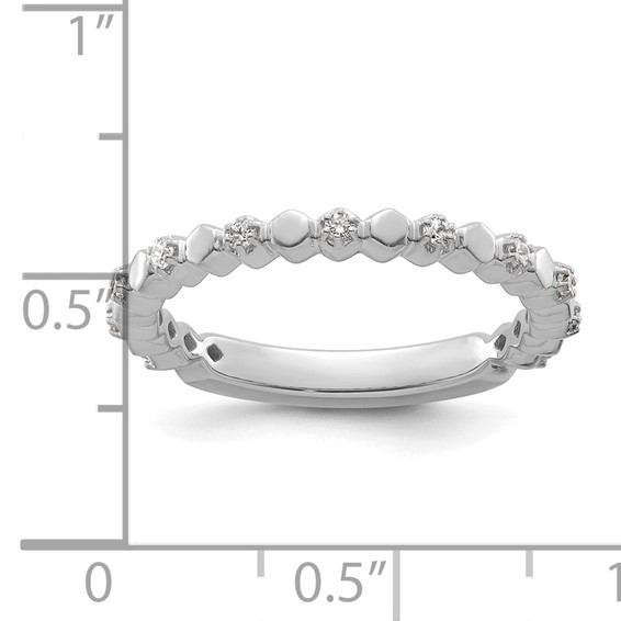 14k White Gold Stackable Expressions Diamond Ring