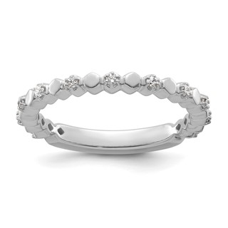 14k White Gold Stackable Expressions Diamond Ring