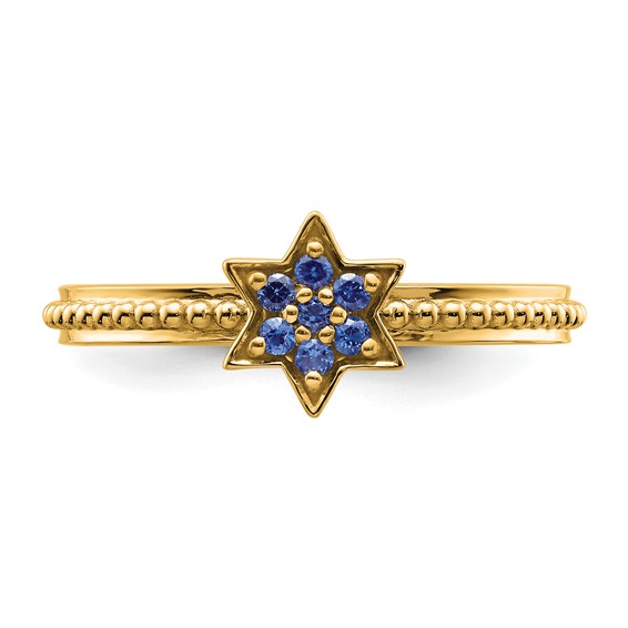 14k Stackable Expressions Created Sapphire Star Ring