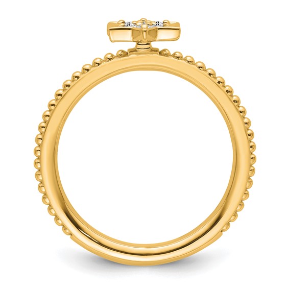 14k Stackable Expressions Diamond Star Ring