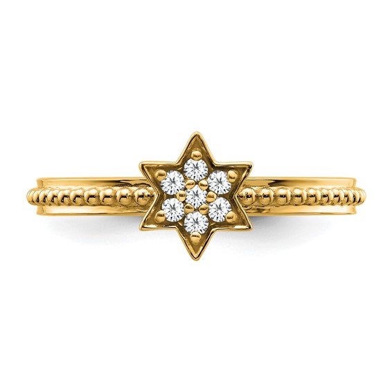 14k Stackable Expressions Diamond Star Ring