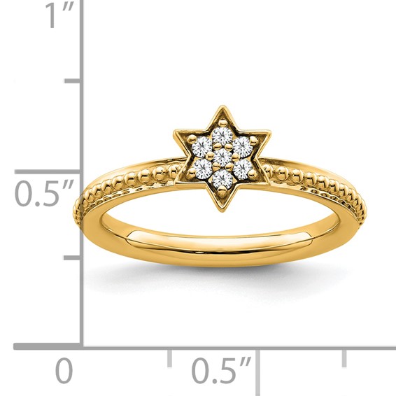 14k Stackable Expressions Diamond Star Ring