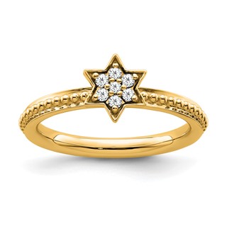 14k Stackable Expressions Diamond Star Ring