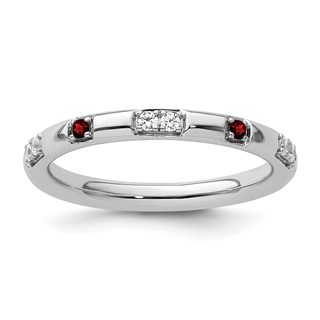 14KW Stackable Expressions Gemstone & Diamond Rings
