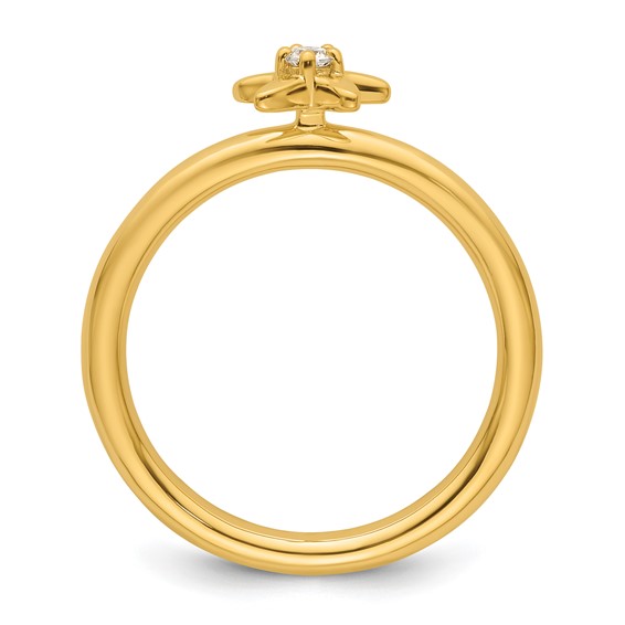 14k Stackable Expressions Diamond Starfish Ring