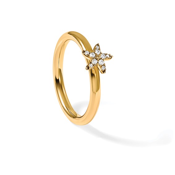14k Stackable Expressions Diamond Starfish Ring