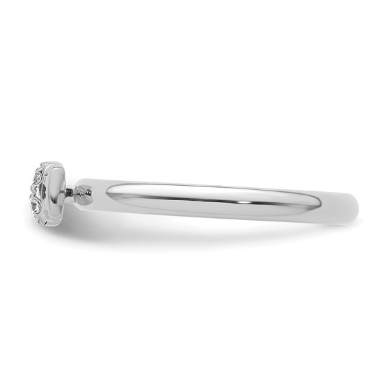 14k White Gold Stackable Expressions Diamond Ring