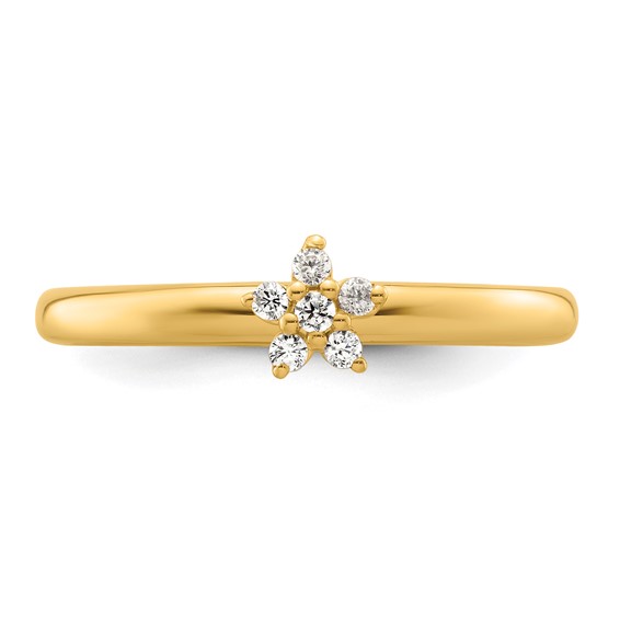 14k Stackable Expressions Diamond Star Ring