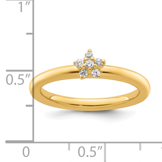 14k Stackable Expressions Diamond Star Ring